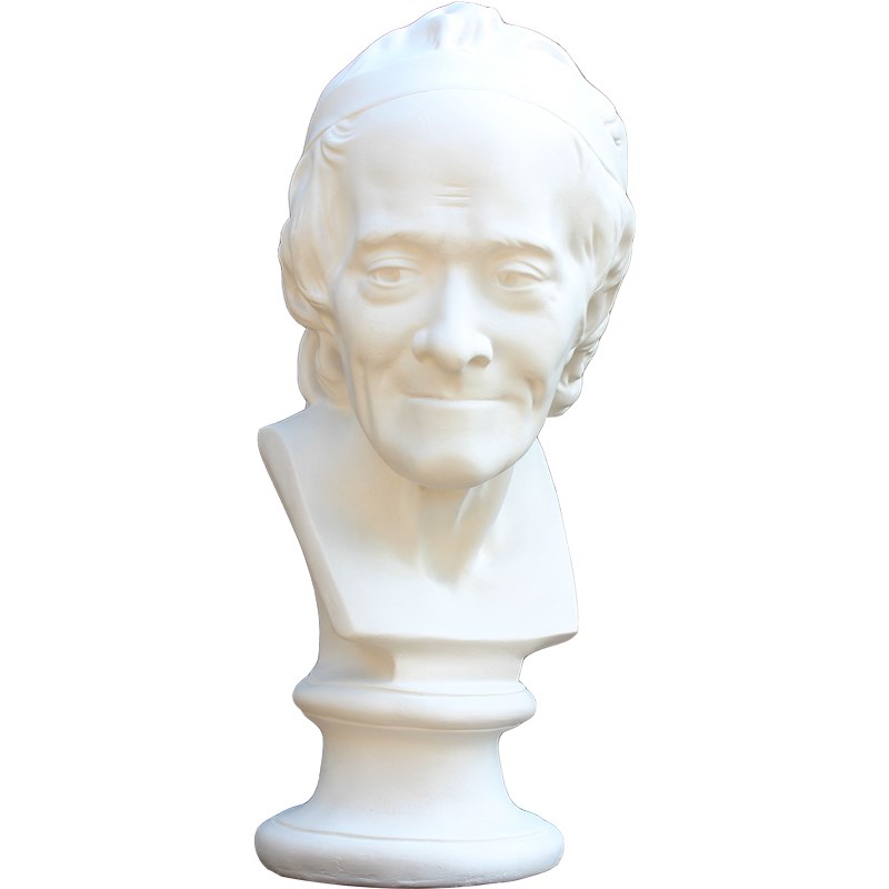 伏尔泰石膏像头像美术素描教具静物人物人像胸像雕塑摆件模型雕像