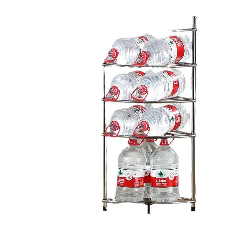 不锈钢洗脸盆收纳架子浴室厨房三角置物架卫生间多层落地式放盆架