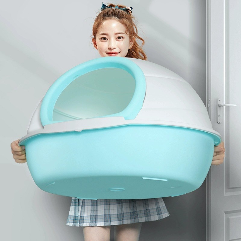 猫砂盆防臭全封闭式智能猫厕所猫沙盆子超大号防外溅猫屎盆除臭