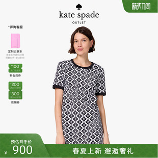 Spade ks奥莱 Flower老花T恤连衣裙 spade kate