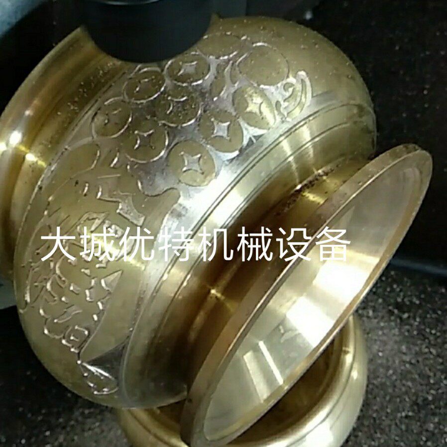 铜器香炉刻花机石材玉石玛瑙印章雕刻机四轴联动金属瓷器雕刻机