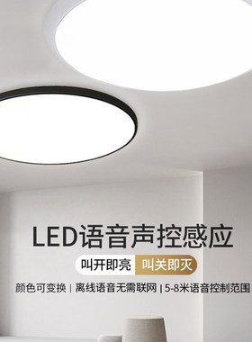 人工智能语音控制lled遥控吸顶灯护眼卧室客厅声控节能特亮照明灯