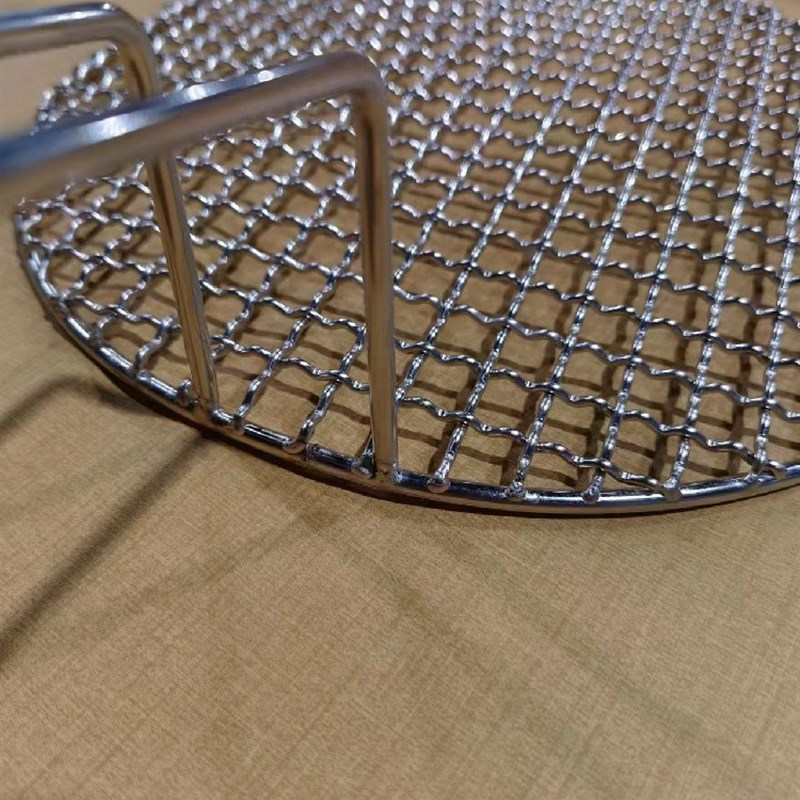 304不锈钢圆形烧烤架网片加粗烤肉篦子网格商用韩式烤网烤盘铁网