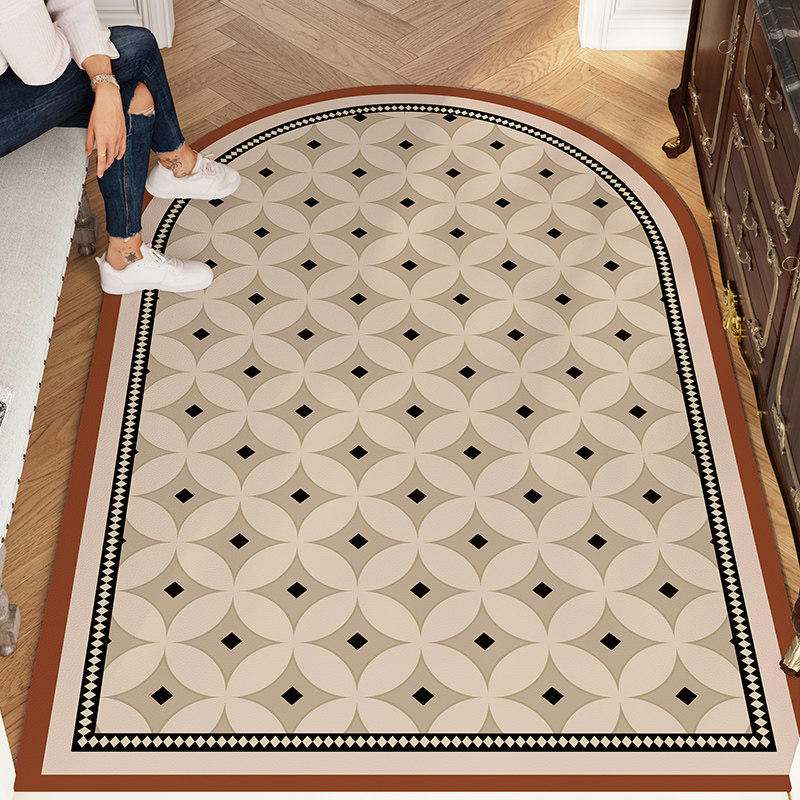 美式拱形入户门地垫 可擦免洗家用玄关进门pvc脚垫防滑可裁剪地毯