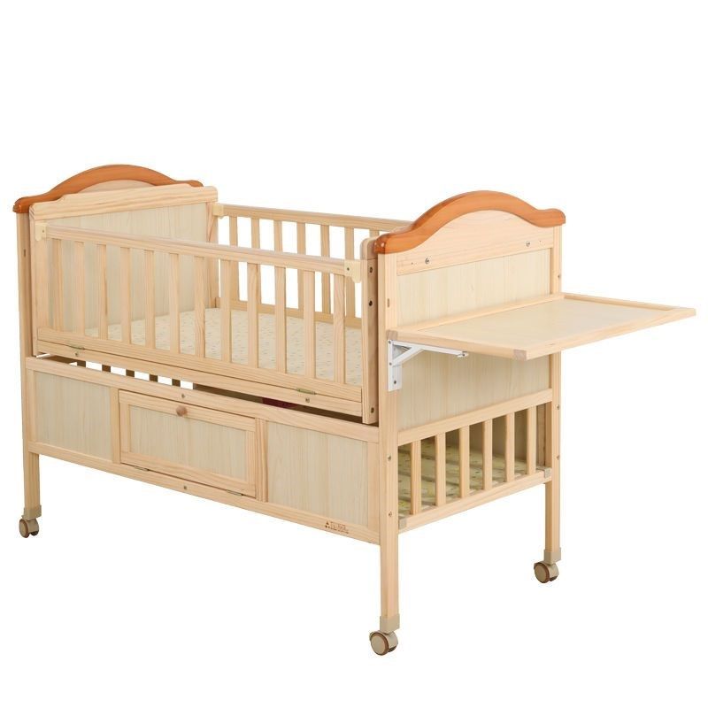 婴儿床电动摇篮床实木无漆自动摇晃宝宝床多功能新生儿床拼接大床