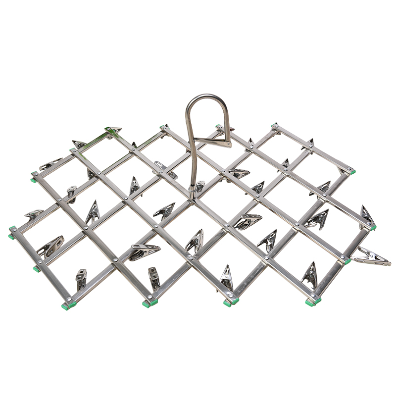 多夹晒袜架宝宝衣架晒内衣衣架不锈钢折叠衣架小衣夹子防风衣架