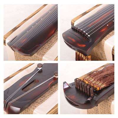 颂杰古琴 初学古琴朱砂练习琴生漆古琴伏羲式仲尼式古琴朱砂