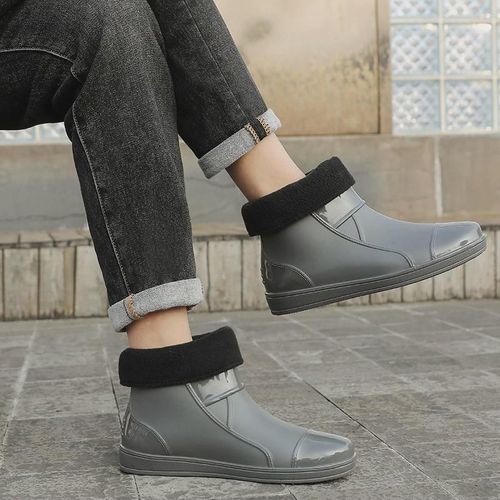 新款短筒工作雨鞋男低帮防滑耐磨鞋洗车防水厨师鞋农业套鞋防