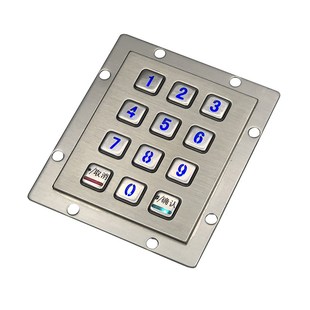 金属小数字键盘工业防尘防水嵌入式 不锈钢304USB接口即插即用 安装