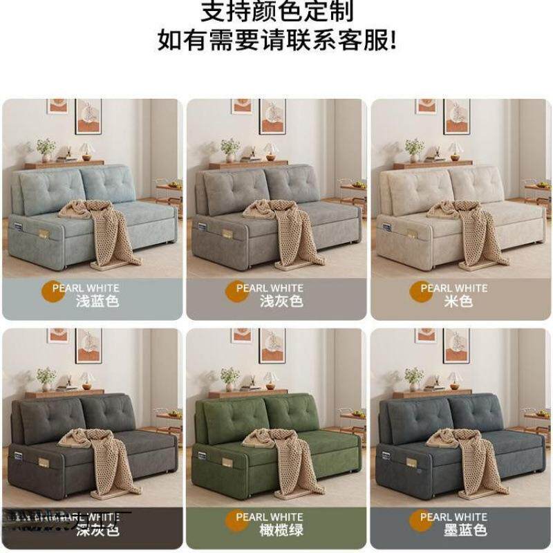 沙发床灯芯绒小可折叠两用新户型客厅多功能人单人阳台伸缩1双款