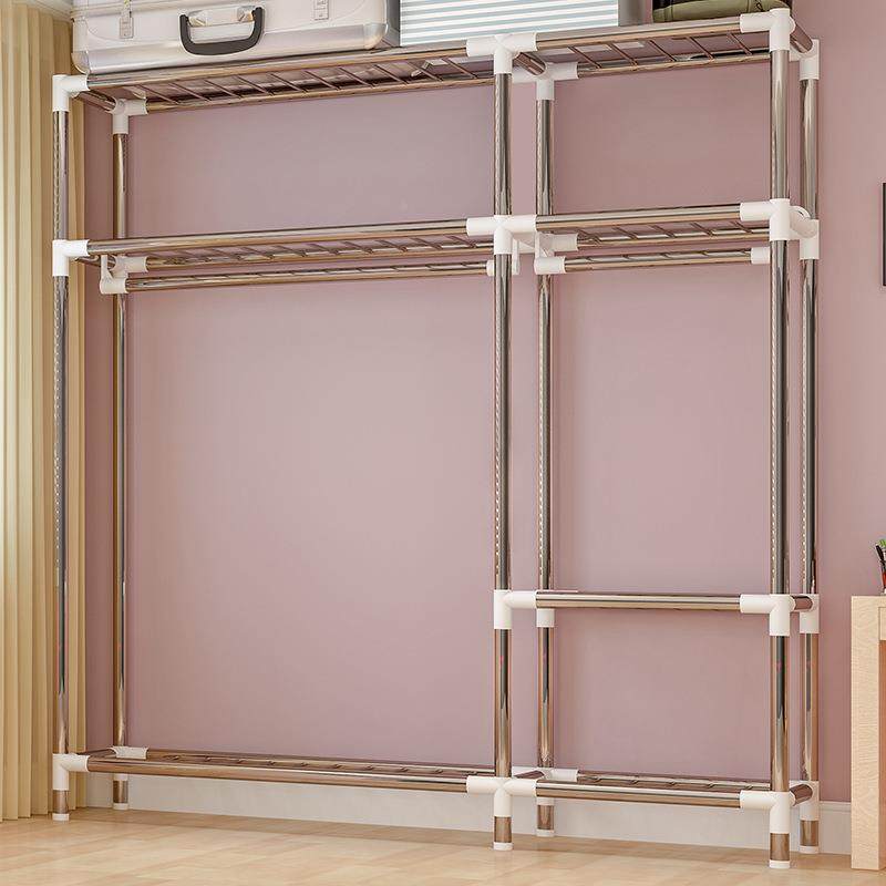 简易衣柜家用钢管加粗加固衣出房宿收纳舍挂架租418卧室组装布衣,收纳整理,衣物收纳柜/简易衣橱,淘宝优惠券,粉丝福利购,淘宝优惠卷