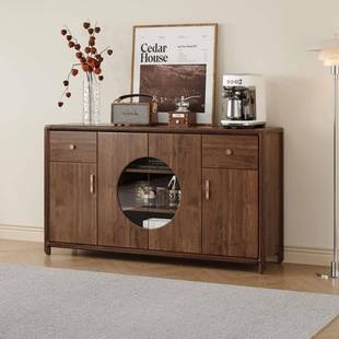 M&UUVR新中餐边柜式 实木客酒柜餐厅靠墙一体家用厨餐房备柜碗柜厅