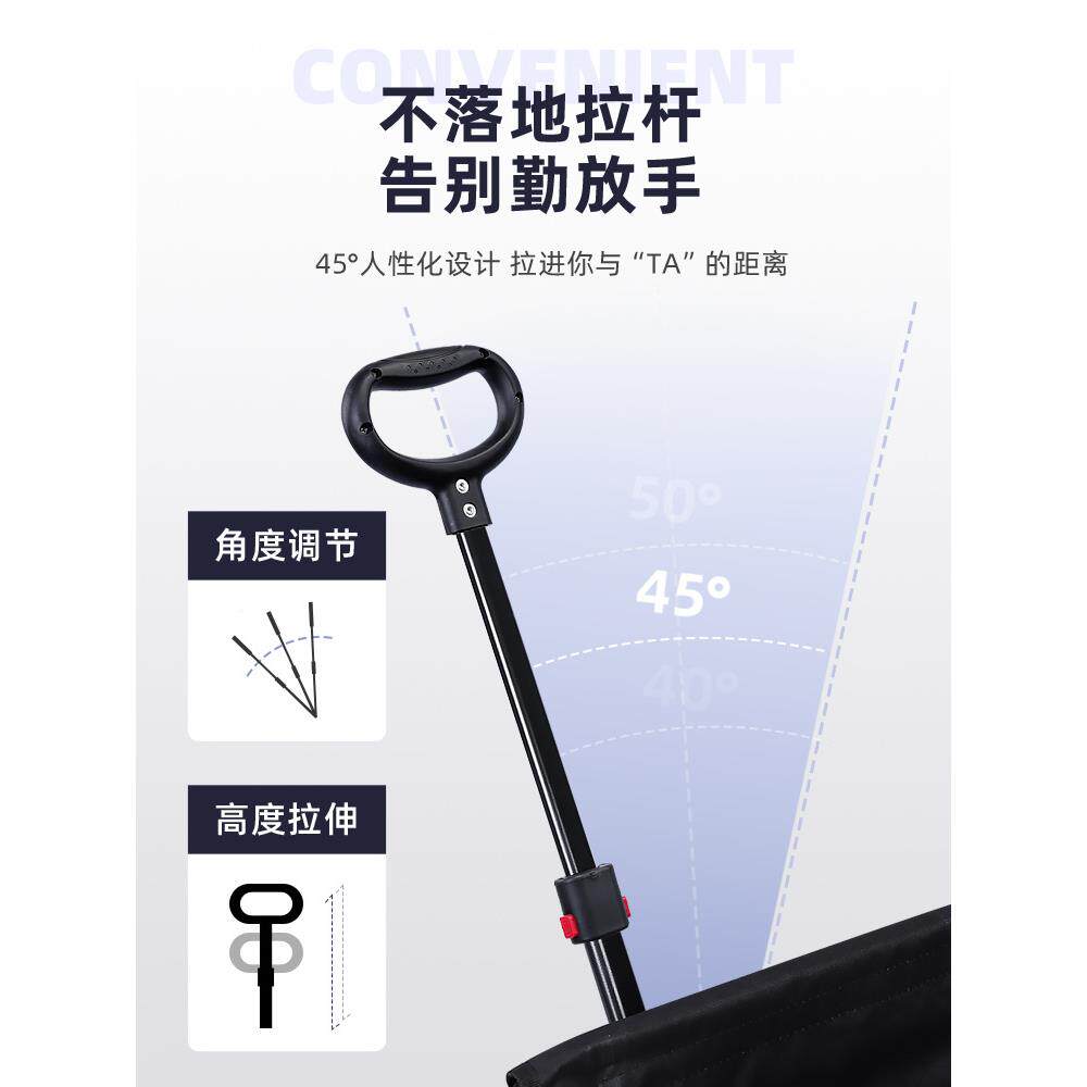 家用取营快小推车买菜户车搬ltao6541运购物外儿童野露营拖车折递