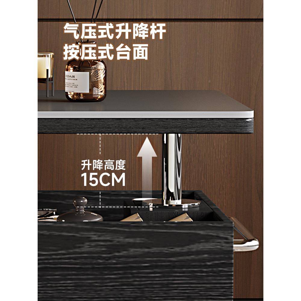 ?卡适升可移客动降茶几沙发边几厅C10-小推尔家用中古边几小推车
