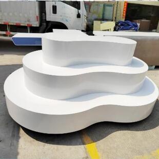 公司展厅展示岛品台柱摆圆台圆形产展柜烤漆异形中展览体验858陈