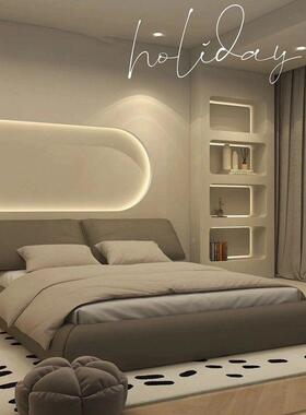 OFX床意式轻奢主耳卧1.8米双人朵大床1.现5m代简约皮床