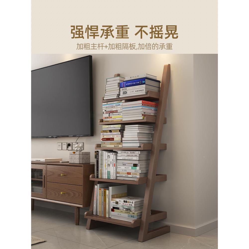 客落边地儿童简易式多层书柜立家用厅靠墙收纳柜批UGH实木书架置