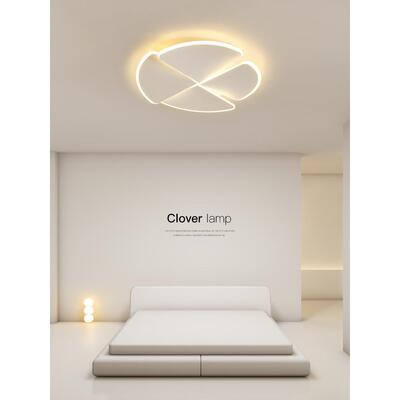 网创意ld吸顶灯灯5451红简约现e代大气客厅灯极简卧室灯餐厅书房