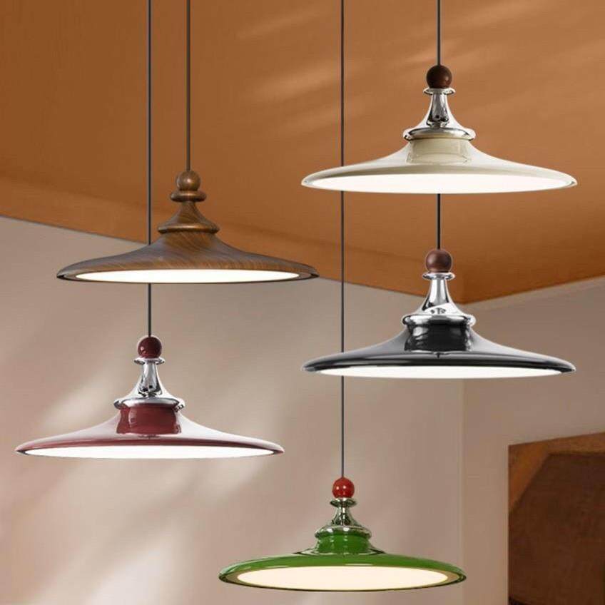 中古风2025新餐桌灯灯法式奶油款飞碟创意吧台艺术具776吊餐厅摇,家装灯饰光源,智能吊灯,淘宝优惠券,粉丝福利购,淘宝优惠卷