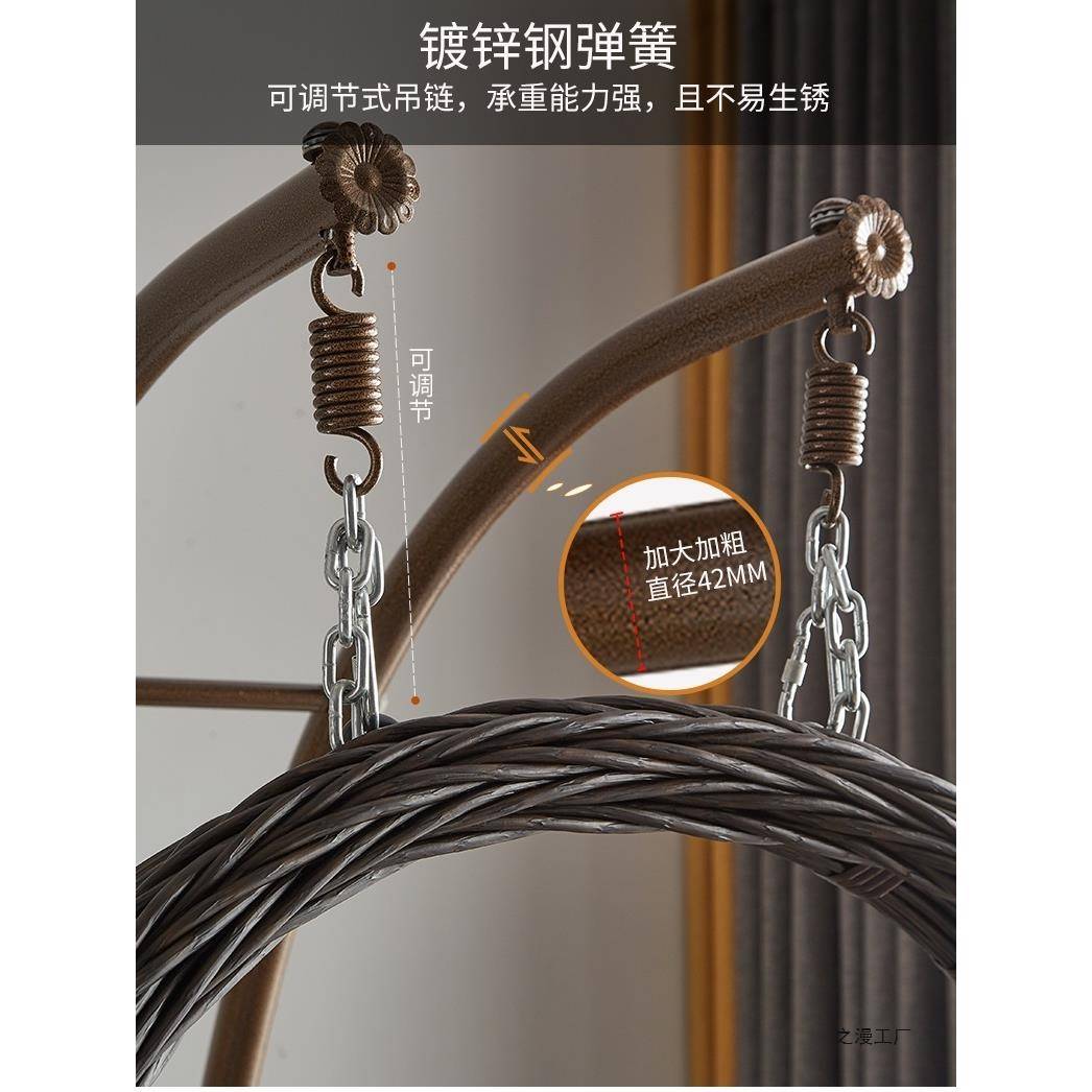 吊篮人藤椅懒椅椅阳摇台秋千摇椅庭院双人吊篮椅室内吊FMJ床家用