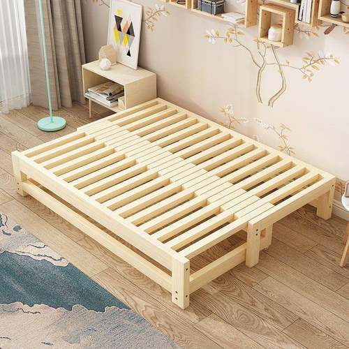 伸床缩实木抽拉多床功能沙发床拉小户型单人双VAK人推坐卧两用榻