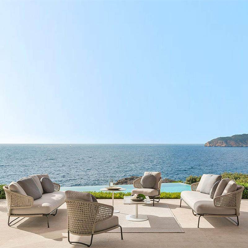 户沙外阳台发三件套藤沙编椅E21子酒店庭院组家具休闲小发茶几三