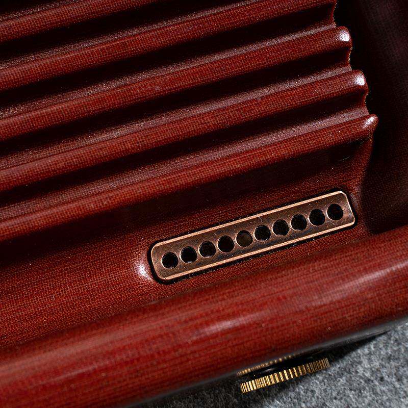 厂家供紫檀料圆边电木料茶盘简德约家BJYX-5用电木排水式托盘多直