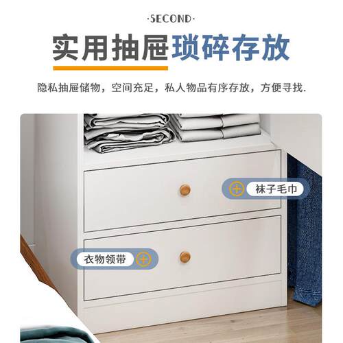 房衣柜小型用GC-85004卧室户简约现代柜家子储物柜小型出租用儿童