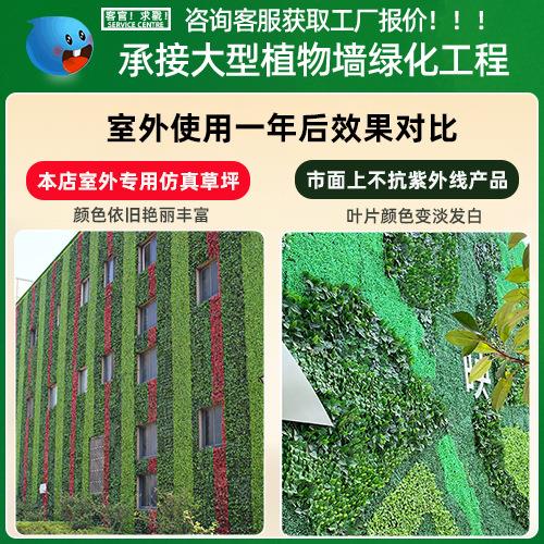 抗紫外线化仿晒真装植物墙室外防绿植墙饰抗老仿真绿植YL-02草坪