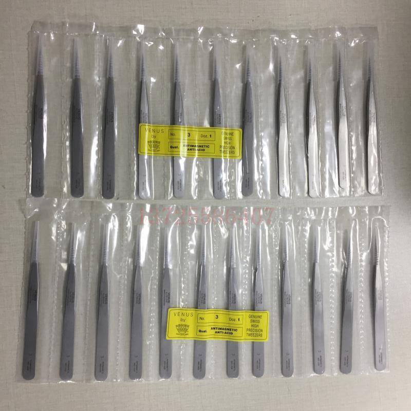 原装瑞士VENUS维纳斯手工制高精度镊子耐用型不锈钢1号INOX ANTI