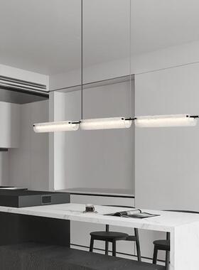 意式极CT55017简轻奢一长条吊灯现代简约璃高端云雾玻灯全铜创字