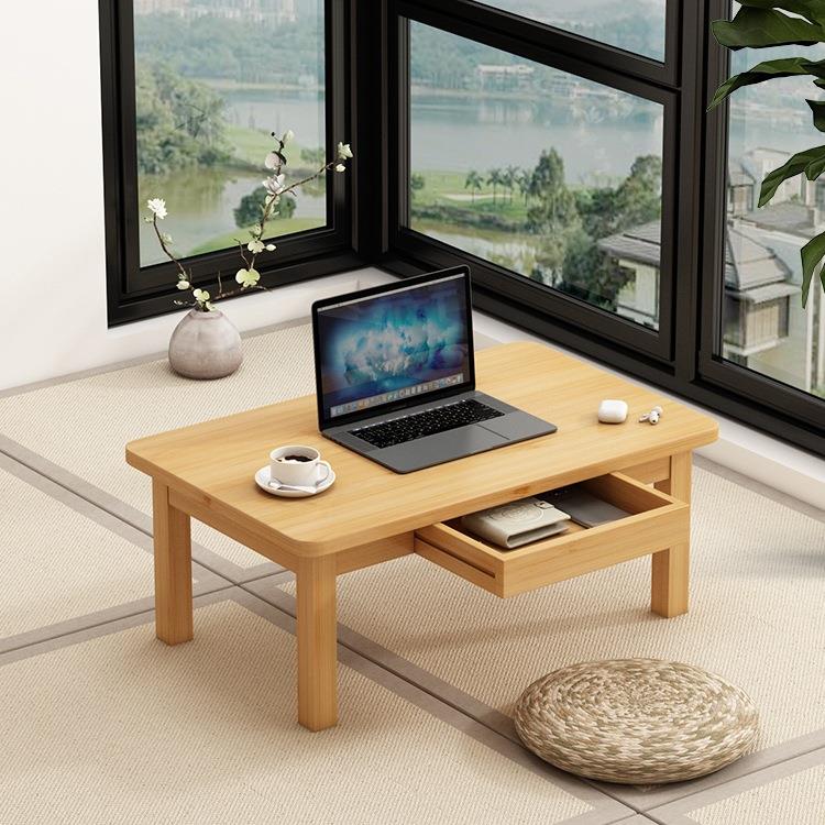 榻榻米窗几儿学习桌喝茶矮985童飘桌子带抽屉楠竹实心茶炕桌学生