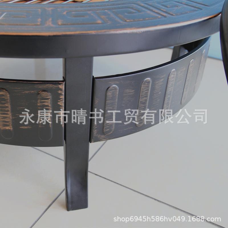 32寸木多功能烧桌户外烧烤炉烤火盆庭院烤碳火盆家炭XMP用BBQ烧烤