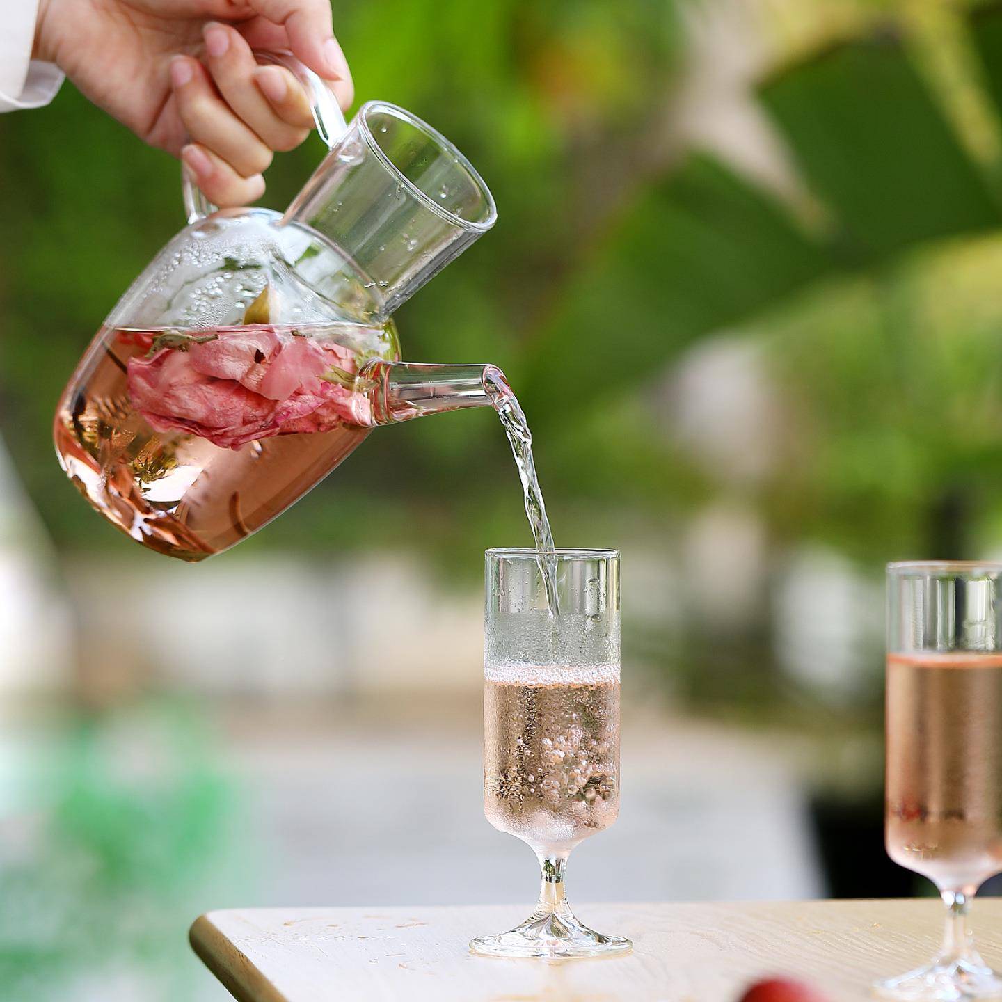 b-89注透明璃茶壶大容量中式水经茶壶高硼绿硅执壶煮茶壶花茶果茶