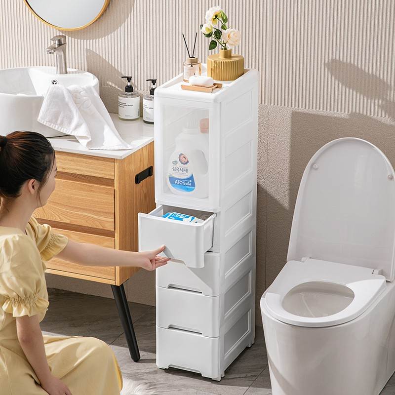 20-25CM 卫生间夹缝置物架客厅卧室厨房窄缝抽屉式储物厨房收纳柜