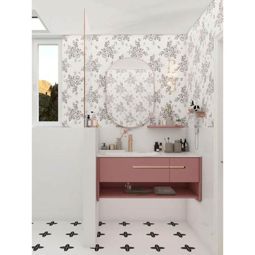 飞宇瓷砖和瓷砖浴室浴室背景花和鸟草莓兔子覆古墙瓷砖