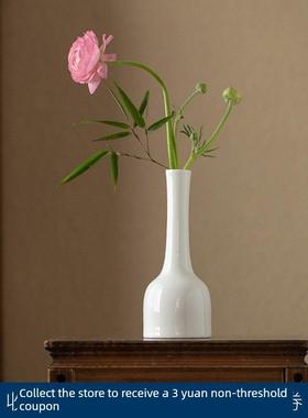 宋代美学中式简约陶瓷花瓶居家台面水培插花日式禅意花器茶道摆件