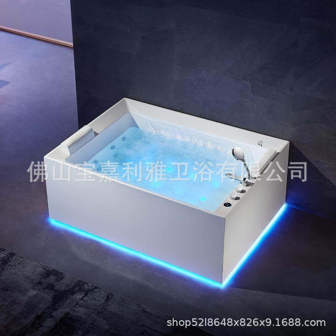 新款大瀑布情侣设计冲浪成人家用按摩亚克力浴缸智能恒温浴缸1800