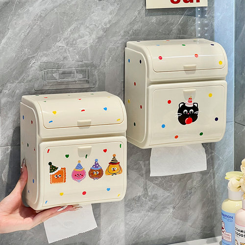 生活一角 卫生间厕纸盒厕所纸巾盒抽纸盒卷纸盒置物架壁挂免打孔