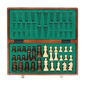 高档好品质黑檀 桃花芯实木皮拼格磁性国际象棋俱乐部专用