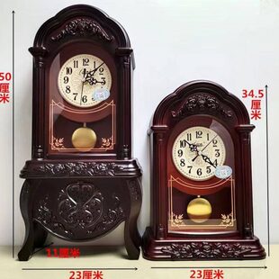 康巴丝欧式复古座钟客厅创意台钟台式卧室静音摆件时尚大号时钟