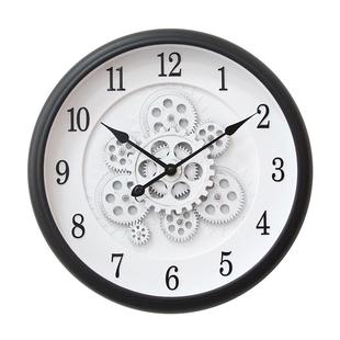 时来运转简约复古齿轮可转挂钟英寸cm大尺寸客厅挂表时钟表