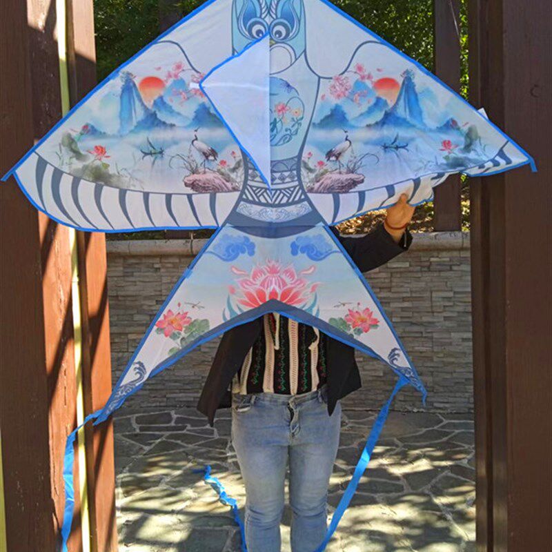 潍坊青花沙燕新式风筝儿童微风易飞新款燕子放飞三角初学者