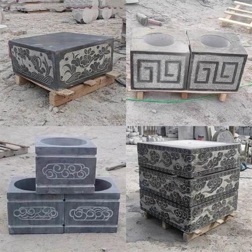 石柱墩皮圆墩石墩空心石石雕天然石装饰圆鼓仿古石鼓石底座可定制