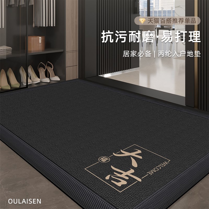 入户门地垫豪宅别墅进门大门口除尘防滑脚垫家用玄关高级耐脏地毯