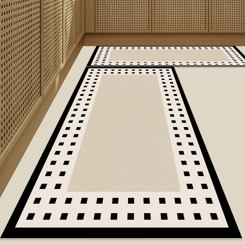 科技皮厨房专用地垫可擦免洗吸水防油地毯耐脏防污防滑长条脚垫子