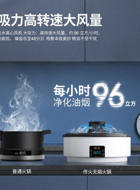 新品传火鸳鸯电热火锅家用自吸净化无烟锅多功能料理锅大功率涮烤