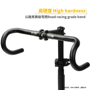 鋁合金競賽車把破風管單車休閑把橫25.4mm UNO公路車自行車小彎把