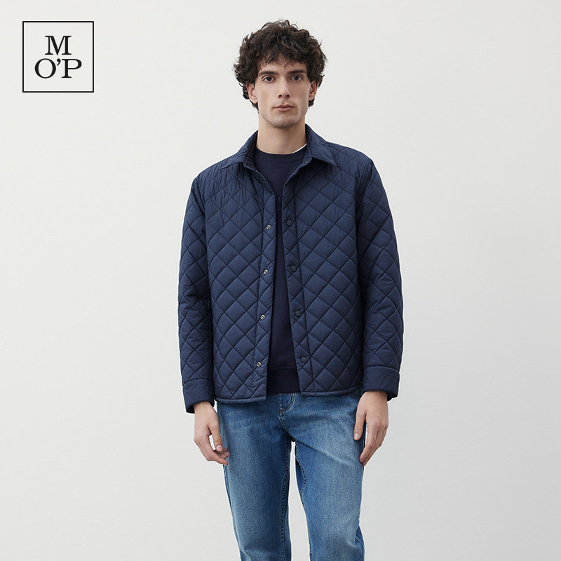 [巴恩风穿搭]Marc O'Polo/MOP冬新款气质复古格纹衬衫棉服男夹克