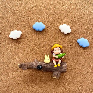 创意可爱组合图钉宫崎骏情景云朵钉子照片墙毛毡板软木留言板按钉